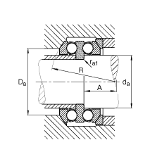 推力深溝球軸承 54217, 根據(jù) DIN 711/ISO 104 標(biāo)準(zhǔn)的主要尺寸，雙向，帶球面軸承座圈，可分離