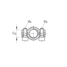 液壓桿端軸承 GIHNRK12-LO, 根據(jù) DIN ISO 12 240-4 標(biāo)準(zhǔn)，帶右旋螺紋夾緊裝置，需維護(hù)