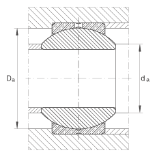 關節軸承 GE20-PB, 根據 DIN ISO 12 240-1 標準，尺寸系列 K，需維護